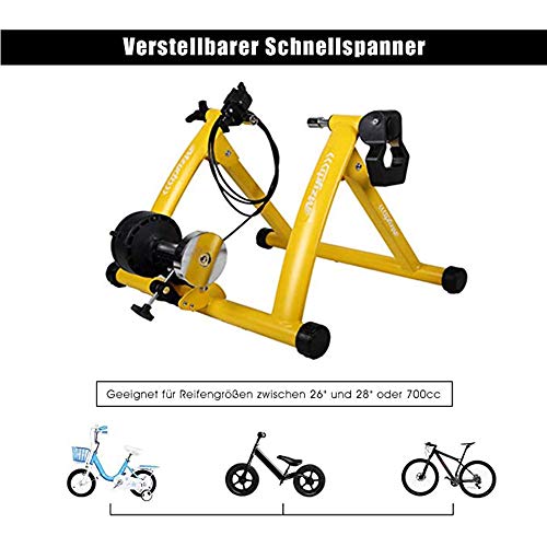 PINGJIA Rodillo de Entrenamiento, Rodillo magnético de Bicicleta, Bicicleta Turbo Trainer Rodillo magnético de Bicicleta Turbo Trainer con ajustador de Velocidad, 26 a 28 Pulgadas