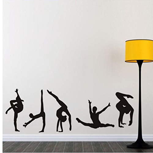 PiniceCore Pegatinas de Pared de Arte clásicas 5 Modelos Modernos Baile Gimnasia patrón de Pared de Vinilo Pegatinas decoración del hogar Decoración Suministros