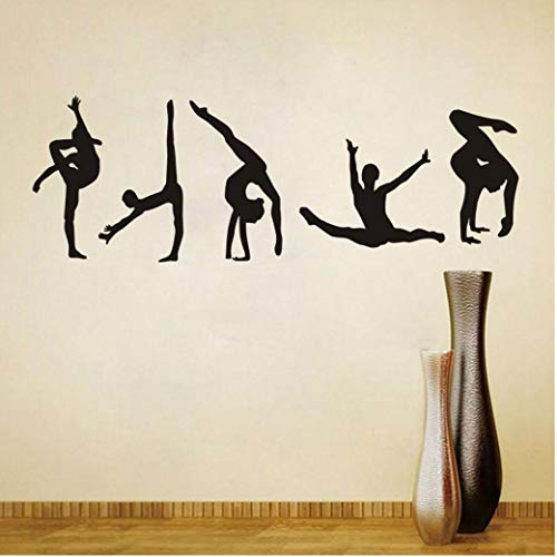 PiniceCore Pegatinas de Pared de Arte clásicas 5 Modelos Modernos Baile Gimnasia patrón de Pared de Vinilo Pegatinas decoración del hogar Decoración Suministros