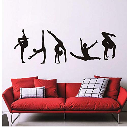 PiniceCore Pegatinas de Pared de Arte clásicas 5 Modelos Modernos Baile Gimnasia patrón de Pared de Vinilo Pegatinas decoración del hogar Decoración Suministros