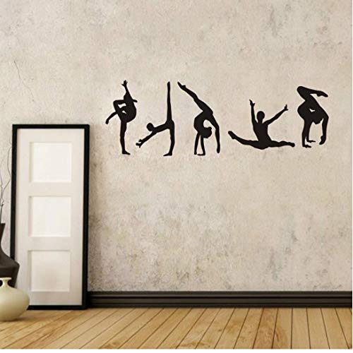 PiniceCore Pegatinas de Pared de Arte clásicas 5 Modelos Modernos Baile Gimnasia patrón de Pared de Vinilo Pegatinas decoración del hogar Decoración Suministros