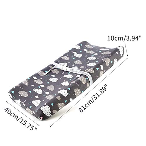 Pinji Fundas para Cambiador Bebé, 2 Piezas Fundas para Colchoneta Cambiador Fundas Bañeras para Cambiador Elásticas Pinji Fundas para Cambiador Bebé, 2 Piezas Fundas para Colchoneta Cambiador Fundas Bañeras para Cambiador Elásticas
