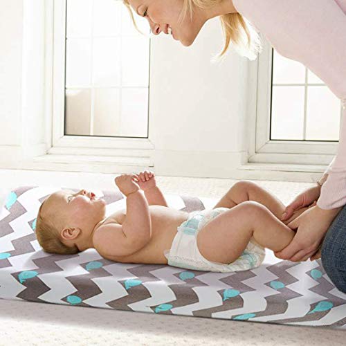 Pinji Fundas para Cambiador Bebé, 2 Piezas Fundas para Colchoneta Cambiador Fundas Bañeras para Cambiador Elásticas Pinji Fundas para Cambiador Bebé, 2 Piezas Fundas para Colchoneta Cambiador Fundas Bañeras para Cambiador Elásticas