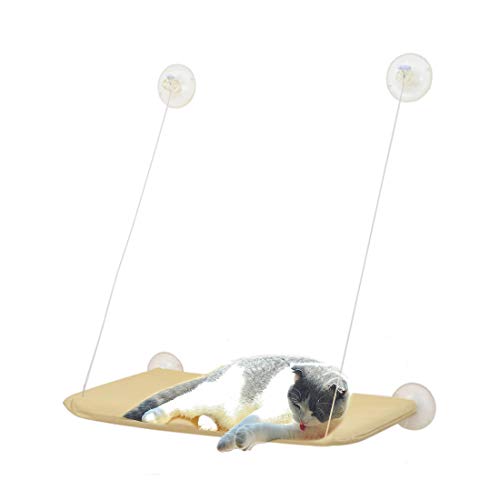 Pinji Hamaca para Gato Perca Seguro con Ventosas Durable Cama Colgante para Gatos para Ventana Suave Pinji Hamaca para Gato Perca Seguro con Ventosas Durable Cama Colgante para Gatos para Ventana Suave