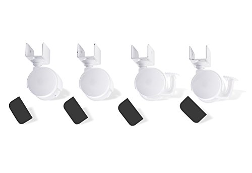 Pinolino 560 003 - Juego de ruedas para cuna con enganche en U, color blanco Pinolino 560 003 - Juego de ruedas para cuna con enganche en U, color blanco