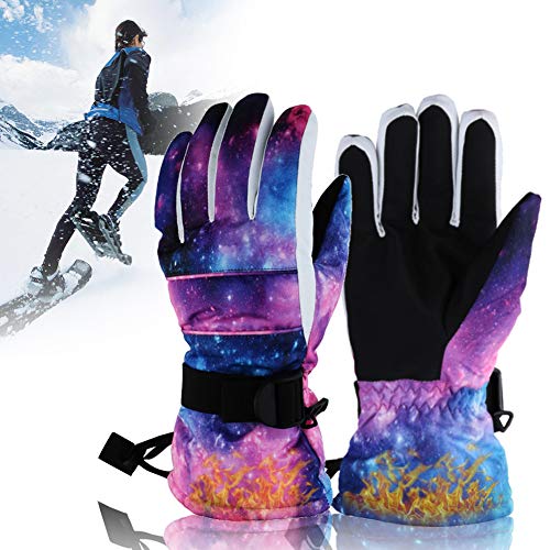 PINPOXE Guantes Esquí, Guantes de Invierno, Pantalla Táctil Guantes, Impermeable a Prueba de Agua Invierno para Ciclismo Escalada Senderismo Acampada Guantes esquí Mujeres Hombres, M