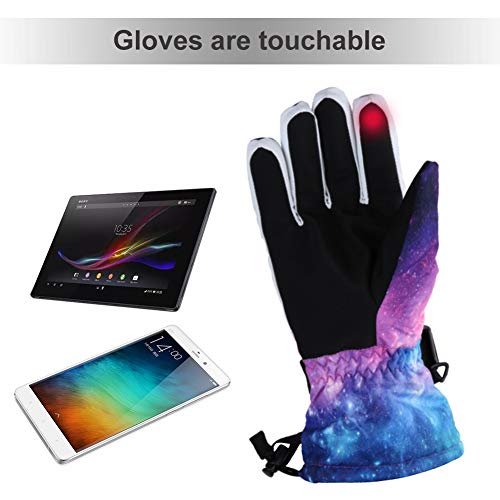 PINPOXE Guantes Esquí, Guantes de Invierno, Pantalla Táctil Guantes, Impermeable a Prueba de Agua Invierno para Ciclismo Escalada Senderismo Acampada Guantes esquí Mujeres Hombres, M