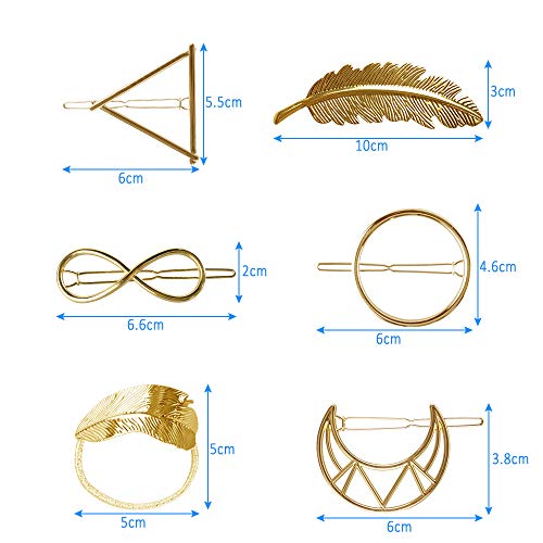 Pinzas para el Pelo de Metal, 12 piezas Horquillas para el Pelo Pinzas para el cabello de metal Vintage, Hoja, Pluma, Círculo, Triángulo, Infinito y Luna Pinza para el cabello para Mujeres y Chicas Pinzas para el Pelo de Metal, 12 piezas Horquillas para el Pelo Pinzas para el cabello de metal Vintage, Hoja, Pluma, Círculo, Triángulo, Infinito y Luna Pinza para el cabello para Mujeres y Chicas