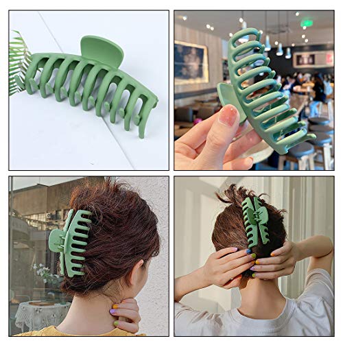 Pinzas Pelo Mujer, Pinzas de Pelo para Mujer, 6 Piezas Pinzas para el Pelo, Hebillas de Pelo Grandes de Plástico, Garra de Pelo Grueso de Mujeres, Clips Pelo Para Mujeres