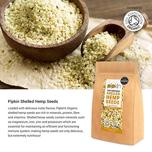 Pipkin Semillas Peladas de Cáñamo 100% Orgánicas, No-GMO, Peladas, 500g Pipkin Semillas Peladas de Cáñamo 100% Orgánicas, No-GMO, Peladas, 500g