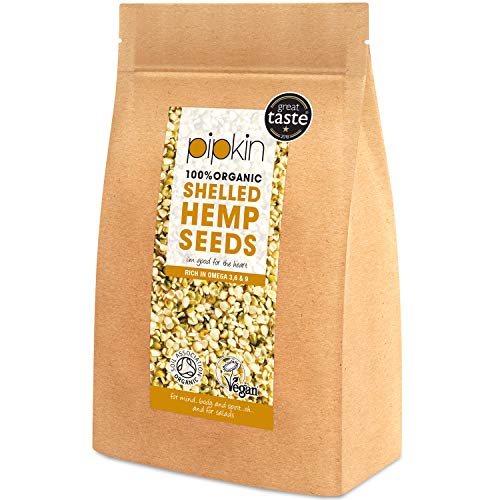 Pipkin Semillas Peladas de Cáñamo 100% Orgánicas, No-GMO, Peladas, 500g Pipkin Semillas Peladas de Cáñamo 100% Orgánicas, No-GMO, Peladas, 500g