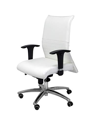 Piqueras Y Crespo (PIQU7) Sillón Albacete confidente similpiel Blanco hasta 160 kg Sillas de Oficina, Talla unica