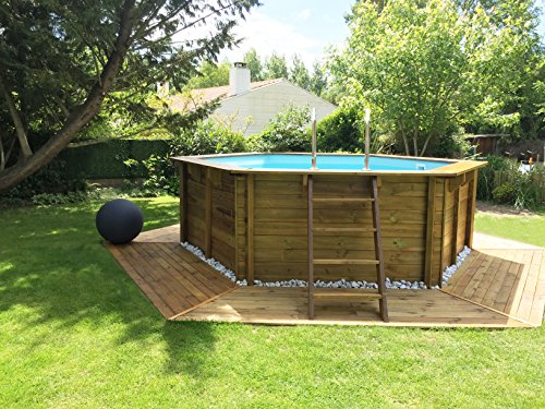 Piscina Madera Gre Vanille TerraPools 412x119 cm.