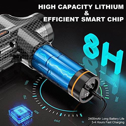 Pistola de Masaje Muscular Eléctrica con 30 Velocidades, 6 Cabezales de Masaje, Pantalla LCD Táctil, Pistola de Masaje (Negro Carbón) Pistola de Masaje Muscular Eléctrica con 30 Velocidades, 6 Cabezales de Masaje, Pantalla LCD Táctil, Pistola de Masaje (Negro Carbón)