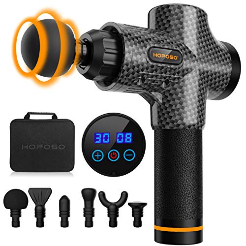 Pistola de Masaje Muscular Eléctrica con 30 Velocidades, 6 Cabezales de Masaje, Pantalla LCD Táctil, Pistola de Masaje (Negro Carbón) Pistola de Masaje Muscular Eléctrica con 30 Velocidades, 6 Cabezales de Masaje, Pantalla LCD Táctil, Pistola de Masaje (Negro Carbón)