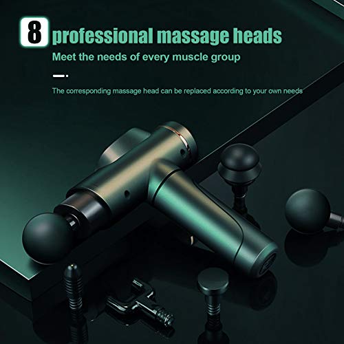 Pistola de Masaje Muscular, HebyTinco Masajeador de Músculos de Tejido Profundo, 8 Cabezales de Masaje, 6 velocidades, Cancelación de ruido, Aliviar el dolor de hombro y pierna Pistola de Masaje Muscular, HebyTinco Masajeador de Músculos de Tejido Profundo, 8 Cabezales de Masaje, 6 velocidades, Cancelación de ruido, Aliviar el dolor de hombro y pierna