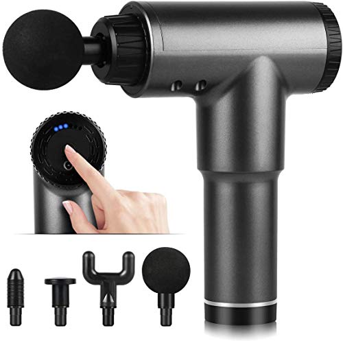 Pistola Masajeadora Muscular, Sucastle Masajeador de Tejido Profundo,Massage Gun de Músculos Portátil Con 6 Velocidades Ajustables,Pistola Masaje Profesional Con 4 Cabezas de Masaje para Relajación. Pistola Masajeadora Muscular, Sucastle Masajeador de Tejido Profundo,Massage Gun de Músculos Portátil Con 6 Velocidades Ajustables,Pistola Masaje Profesional Con 4 Cabezas de Masaje para Relajación.