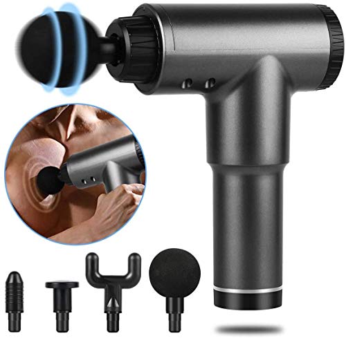 Pistola Masajeadora Muscular, Sucastle Masajeador de Tejido Profundo,Massage Gun de Músculos Portátil Con 6 Velocidades Ajustables,Pistola Masaje Profesional Con 4 Cabezas de Masaje para Relajación. Pistola Masajeadora Muscular, Sucastle Masajeador de Tejido Profundo,Massage Gun de Músculos Portátil Con 6 Velocidades Ajustables,Pistola Masaje Profesional Con 4 Cabezas de Masaje para Relajación.