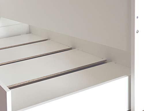 Pitarch Cama Nido Juvenil habitación Dormitorio Infantil Color Blanco Estilo Moderno 90x190 cm