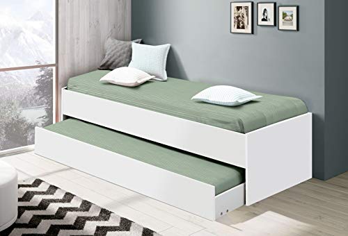Pitarch Cama Nido Juvenil habitación Dormitorio Infantil Color Blanco Estilo Moderno 90x190 cm Pitarch Cama Nido Juvenil habitación Dormitorio Infantil Color Blanco Estilo Moderno 90x190 cm