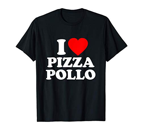 Pizza Pollo Love Heart Retro Funny Gift Camiseta