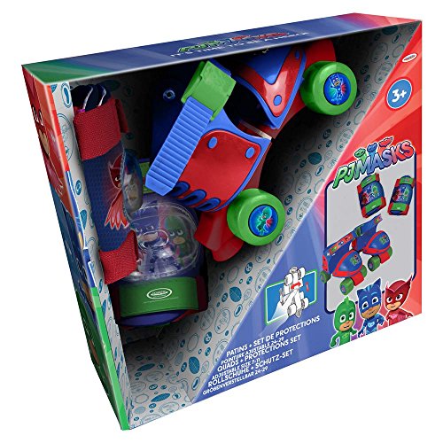 PJ Masks OPJM019 - Patines Ajustables para niños con protección para Rodilleras