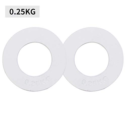 Placas fraccional Peso Olympic Juego de 2 Placas - 0,25 kg 0,5 Kg 0,75 Kg Placas fraccional Peso diseñado for Olympic Barbells (Size : White 0.25kg) Placas fraccional Peso Olympic Juego de 2 Placas - 0,25 kg 0,5 Kg 0,75 Kg Placas fraccional Peso diseñado for Olympic Barbells (Size : White 0.25kg)