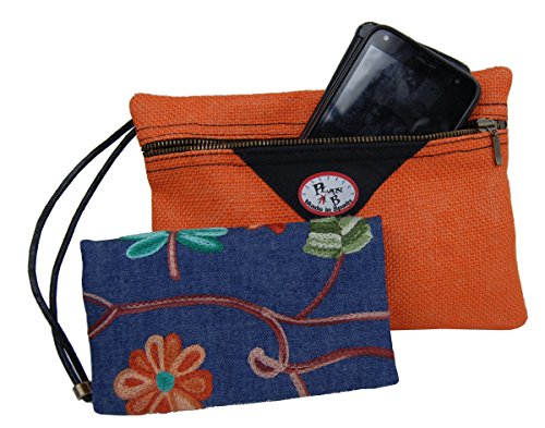 Plan B, Bolso de Mano, Clutch Valencia, 23 X 17 cm, con 2 Compartimentos, Naranja