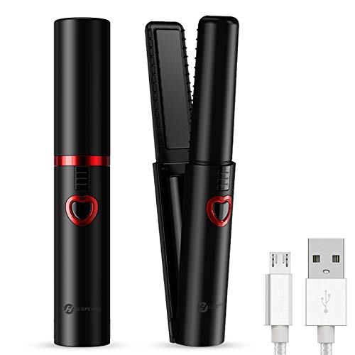 Plancha de Pelo Inalámbrico, slopehill 2 en 1 Portátil Planchas de Pelo para Alisar y Rizar el Cabello Placa Cerámica con 3 Temperaturas Ajustable(160–200℃) USB Carga (4800 mAh) para Mujer Viaje Plancha de Pelo Inalámbrico, slopehill 2 en 1 Portátil Planchas de Pelo para Alisar y Rizar el Cabello Placa Cerámica con 3 Temperaturas Ajustable(160–200℃) USB Carga (4800 mAh) para Mujer Viaje