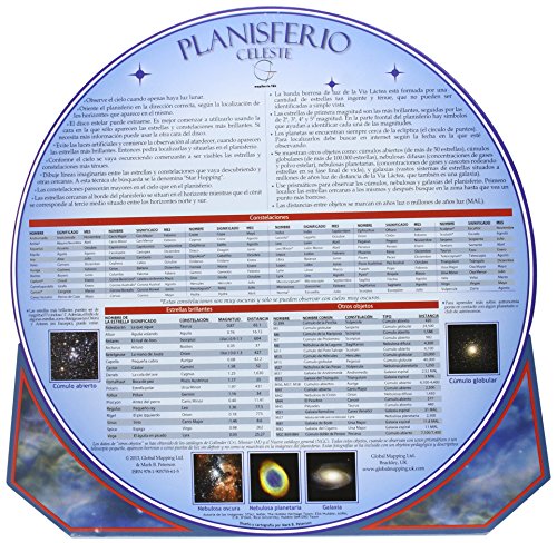 Planisferio celeste. Dos caras. Reversible. Castellano. Editorial Mapiberia & Global Mapping.