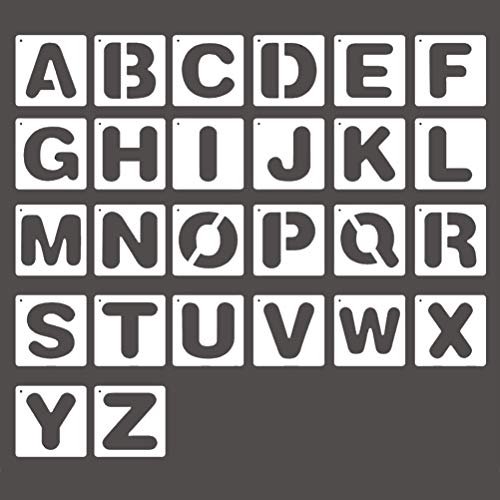 Plantilla Letras de Plástico,26 Plantillas de Alfabeto Spray Stencil Estarcido Manualidades Paredes Pintar para el Aprendizaje, Pintura, Scrapbooking DIY Impresión de Fuentes Blanco Lechoso Plantilla Letras de Plástico,26 Plantillas de Alfabeto Spray Stencil Estarcido Manualidades Paredes Pintar para el Aprendizaje, Pintura, Scrapbooking DIY Impresión de Fuentes Blanco Lechoso