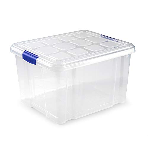 PLASTIC FORTE, Caja de almacenamiento, TRANSPARENTE, 25 Litros, sin ruedas