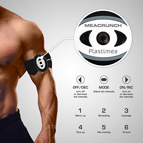 Plastimea Electroestimulador Muscular Hips Trainer Digital Masaje EMS TENS Masajeador Eléctrico Abdomen Brazo Piernas Nalgas Espalda para Hombres y Mujeres