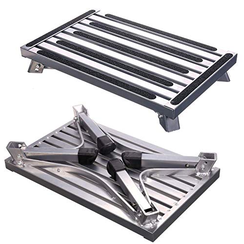 Plataforma de trabajo, Escalones de plataforma plegables de aluminio, Escalera de banco portátil RV Step Up, Diseño antideslizante, Escalera portátil para remolque / vehículo Plataforma de trabajo, Escalones de plataforma plegables de aluminio, Escalera de banco portátil RV Step Up, Diseño antideslizante, Escalera portátil para remolque / vehículo
