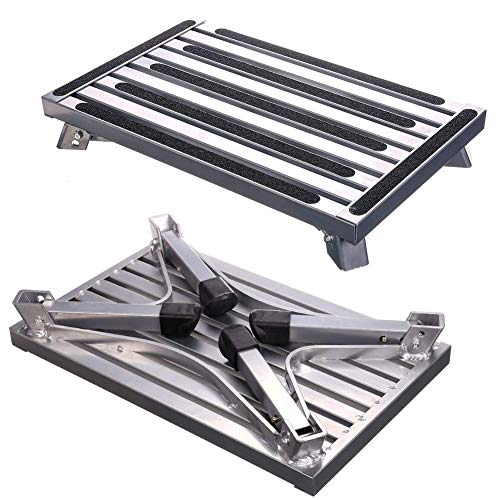 Plataforma de trabajo, Escalones de plataforma plegables de aluminio, Escalera de banco portátil RV Step Up, Diseño antideslizante, Escalera portátil para remolque / vehículo