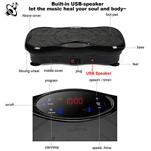 Plataforma Vibratoria Para Ejercicio De Cuerpo Completo,Entrenador De Fitness Casero Vibrante,Niveles De Intensidad 180,Con Bandas De Resistencia De Gimnasio,Pierde Grasa Tonificante y Ponte En Forma Plataforma Vibratoria Para Ejercicio De Cuerpo Completo,Entrenador De Fitness Casero Vibrante,Niveles De Intensidad 180,Con Bandas De Resistencia De Gimnasio,Pierde Grasa Tonificante y Ponte En Forma