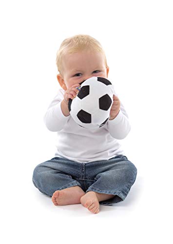 Playgro Mi Primera Pelota de Fútbol, Sonajero Integrado, Desde los 6 Meses, My First Soccer Ball, Negro/Blanco, 40043 Playgro Mi Primera Pelota de Fútbol, Sonajero Integrado, Desde los 6 Meses, My First Soccer Ball, Negro/Blanco, 40043