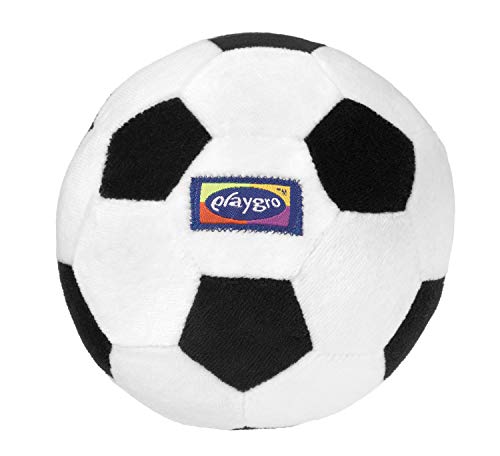 Playgro Mi Primera Pelota de Fútbol, Sonajero Integrado, Desde los 6 Meses, My First Soccer Ball, Negro/Blanco, 40043 Playgro Mi Primera Pelota de Fútbol, Sonajero Integrado, Desde los 6 Meses, My First Soccer Ball, Negro/Blanco, 40043