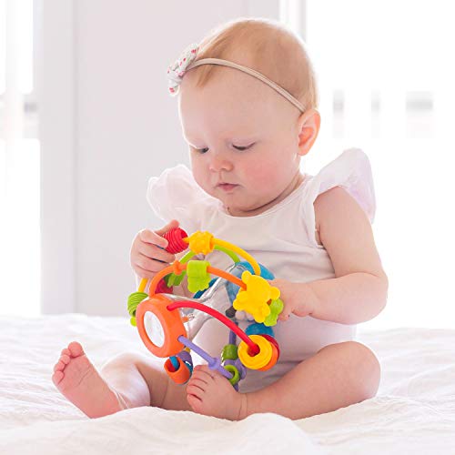 Playgro Pelota de Actividades, A partir de 6 meses, Didáctica pelota para jugar, 40137, Azul, naranja, verde, lila, amarillo, 14 x 14 x 14 cm Playgro Pelota de Actividades, A partir de 6 meses, Didáctica pelota para jugar, 40137, Azul, naranja, verde, lila, amarillo, 14 x 14 x 14 cm