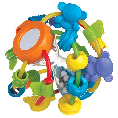 Playgro Pelota de Actividades, A partir de 6 meses, Didáctica pelota para jugar, 40137, Azul, naranja, verde, lila, amarillo, 14 x 14 x 14 cm Playgro Pelota de Actividades, A partir de 6 meses, Didáctica pelota para jugar, 40137, Azul, naranja, verde, lila, amarillo, 14 x 14 x 14 cm