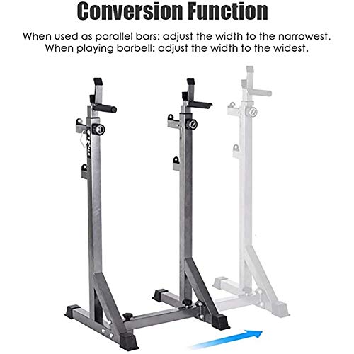 PLAYH Multifuncional Estante Soporte para Sentadillas Alto Y Ancho Regulable Barbell Rack Portátil Interior Fitness Equipo, para Hacer Ejercicio Muscular Entrenamiento Fuerza