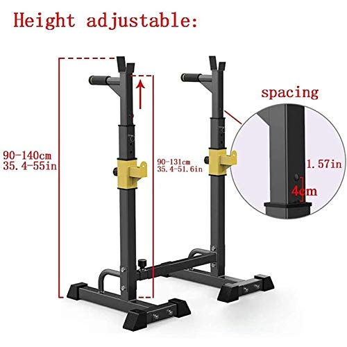 PLAYH Soporte para Mancuernas Soporte para Barra con Barra Soporte para Sentadillas Capacidad De Carga De 250 Kg Ajustable En Altura, Soporte para Press De Banca para Gimnasio En Casa PLAYH Soporte para Mancuernas Soporte para Barra con Barra Soporte para Sentadillas Capacidad De Carga De 250 Kg Ajustable En Altura, Soporte para Press De Banca para Gimnasio En Casa
