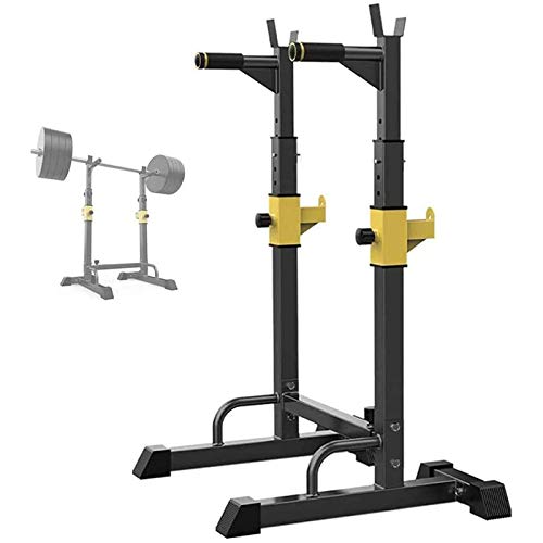 PLAYH Soporte para Mancuernas Soporte para Barra con Barra Soporte para Sentadillas Capacidad De Carga De 250 Kg Ajustable En Altura, Soporte para Press De Banca para Gimnasio En Casa