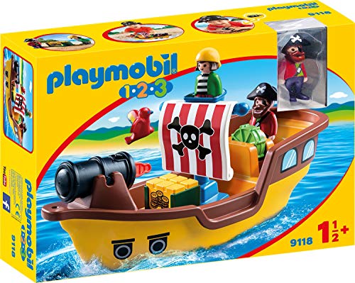 PLAYMOBIL 1.2.3 Barco Pirata, a Partir de 1.5 Años (9118) PLAYMOBIL 1.2.3 Barco Pirata, a Partir de 1.5 Años (9118)