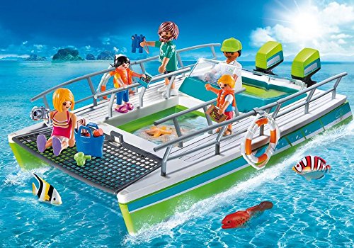 PLAYMOBIL- Barco Vistas Fondo Marino con Motor Submarino, única (9233)