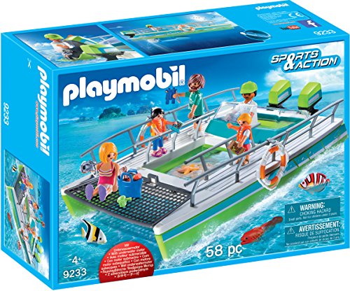 PLAYMOBIL- Barco Vistas Fondo Marino con Motor Submarino, única (9233)