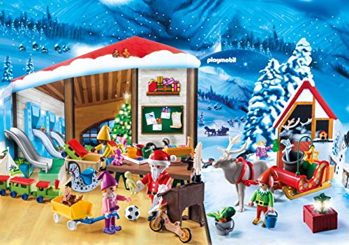 PLAYMOBIL Calendario de Adviento- Taller de Navidad, Multicolor (9264)