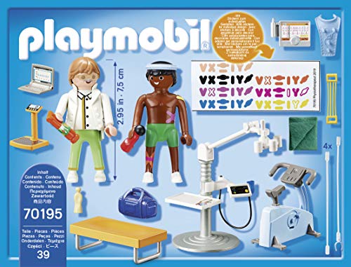 PLAYMOBIL - City Life: Fisioterapeuta Juego con Accesorios, Multicolor (70195)