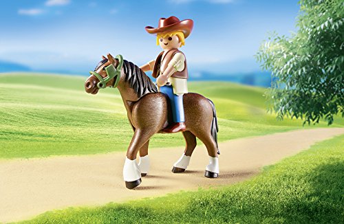 PLAYMOBIL- Country-Carruaje con Caballo Conjunto de Figuras, Multicolor (6932)