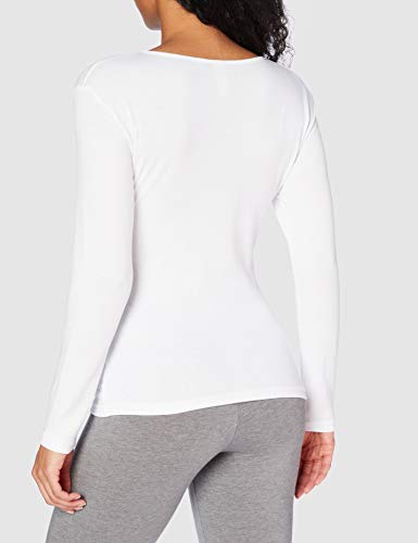 Playtex Camiseta M/L 100% algodón térmica Camiseta, Mujer, Blanco (Blanco 000), 38 (Tamaño del Fabricante:S)